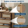 7 Drawer Dresser for Bedroom, Rattan Chest of Drawers with Handles, 52"W Closet Dresser Organizer, Entryway Console Table for Bedroom - 4 of 4