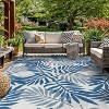 World Rug Gallery Palm Leaves Reversible Recycled Plastic Outdoor Rugs - 2 of 4
