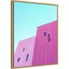 Amanti Art Saguaro Hotel Pink Building Walls by Tom Windeknecht Canvas Wall Art Print Framed - 2 of 4