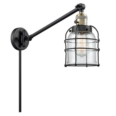 Bell Cage - 1 Light Swing Arm Wall Sconce In Industrial Style-25 Inches Tall and 8 Inches Wide