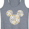 Women's - Disney - Mickey Head Daisies Graphic Racerback Tank - 2 of 4