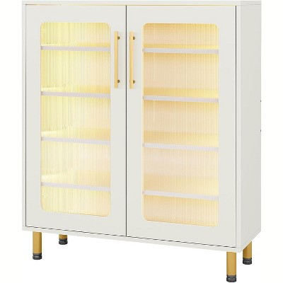 Tribesigns 5-Tier Shoe Cabinet with LED Light
