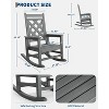 2 Pack Rocking Chair with Side Table, HDPE Weather Resistant Patio Rocking Chair Porch Rocker with Wood Texture - 2 of 4