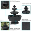 Sunnydaze 34"H Electric Polyresin 3-Tier Budding Fruition Outdoor Water Fountain - 2 of 4