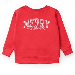 Merry Christmas Varsity Checkered - Youth Graphic Sweatshirt - 1 of 2