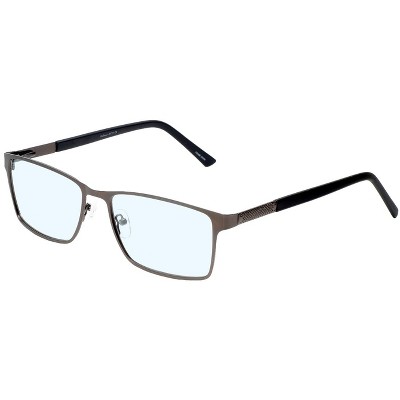Enhance BIG&TALL EN4172 Blue Light Designer Eyeglasses Matte Gunmetal Black 59mm +0.25 Custom Lens Non-Refundable