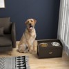 DSVIMOY Large Elevated Dog Bowls with Storage, Raised Dog Bowl Stand, Coffee, 23.5"*11.8"*14.3" - 4 of 4