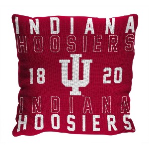 NCAA Indiana Hoosiers Stacked Woven Pillow - 1 of 3