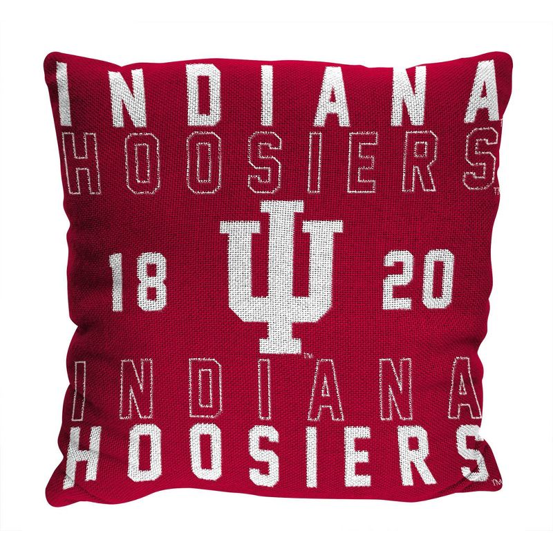 NCAA Indiana Hoosiers Stacked Woven Pillow, 1 of 4