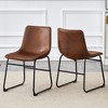 CAVINAS 18.11" Minimalist Dining Chairs,Set of 4,Modern PU Chairs with Upholstered Backrest and Metal Legs,Dining Furniture Chair - 2 of 4