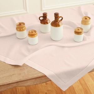 Solino Home Linen Classic Hemstitch Table Throw - 1 of 4