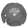 Simply Sage Market Women's Let It Snow Snowflake Long Sleeve Garment Dyed Tee - 2 of 4