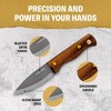 Condor Mini Bushlore Knife – 1075 High Carbon Steel, 3in Blade, 3mm Thick, Leather Sheath, Compact 2.9oz Bushcraft Knife - 4 of 4