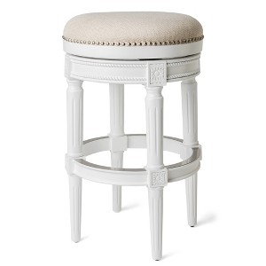 Maven Lane Pullman Backless Swivel Bar Stool with Fabric Upholstery 31" - 1 of 4
