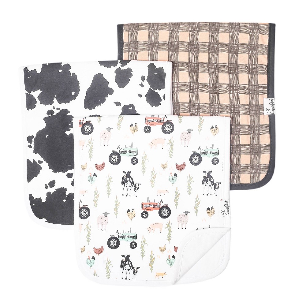 Photos - Other for feeding Copper Pearl Jo Burp Cloth Set - 3pc