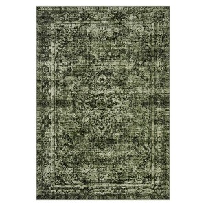 9*12ft Washed Back Low Pile Area Rug for Living Room,Washable Rugs for Bedroom, Hallway Runner, Large Non-Slip Carpet for Kitchen Dining Room (Green) - 1 of 4