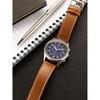 Citizen Men's Eco-Drive Sport Casual Garrison Watch, Brown Leather Strap, Blue Dial, Chronograph, 12/24 Hour Time, Date - 4 of 4