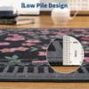 Farmhouse Floral Area Rugs Modern Vintage Flower Carpet for Bedroom Soft Non Slip Flower Carpet for Playroom Living Room - 3 of 4