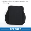 Unique Bargains Car Seat Lumbar Cushion Memory Foam Support Ergonomic Design Polyester - 3 of 4