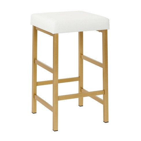 26 Gold Backless Counter Height, Backless Counter Height Stools White