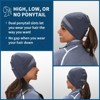 TrailHeads Ponytail Hat - Women’s Running Beanie with Reflective Accents - Skull Cap - 3 of 4