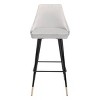 29.5" Luxe Velvet Barstool Gray - ZM Home - 3 of 4