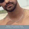 KISPER Solid 925 Sterling Silver Necklace, 3mm Figaro Link Chain Design with Lobster Clasp, For Men & Women, Made in Italy - 4 of 4