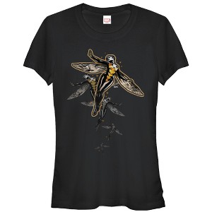 Juniors Womens Marvel Wasp Flight Path T-Shirt - 1 of 3