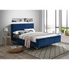 Omax Decor,Julia Wood and Fabric Upholstered Queen Platform Bed - 3 of 4