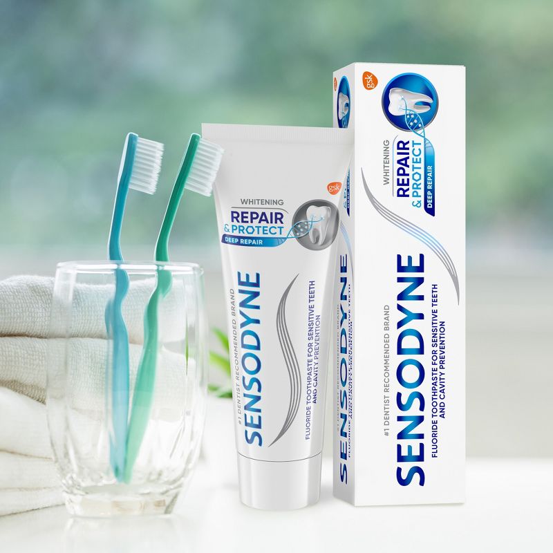 Sensodyne Whitening Repair and Protect Toothpaste for Sensitive Teeth - 3.4oz, 3 of 11