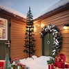 Aghana Digitals 240cm Half-Round Slim PVC Christmas Tree with 324 Tips, Black Steel Stand - - 2 of 4