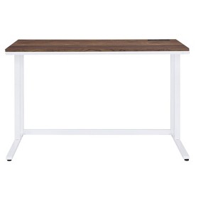 HomeRoots 47" Brown and White Writing Desk - 1 of 4