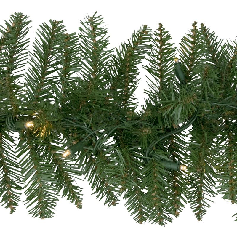 Northlight 9' x 10" Pre-Lit Northern Pine Artificial Christmas Garland - Warm White LED Lights, 6 of 8