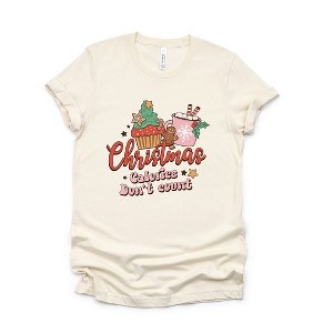 Simply Sage Market Women's Christmas Calories Don't Count Short Sleeve Graphic Tee - 1 of 4