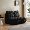 NicBex Modern Pull Out Sofa Bed Velvet Convertible Sleeper Sofa with USB Port and Swivel Phone Stand for Living Room, Black - 4 of 4