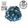 Novelty Lights LED Christmas String Lights 50 Mini Bulbs (Green Wire, 17 Feet) - 2 of 4