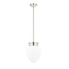 Gideon 1-Light Pendant - Vintage Chic Steel Fixture with Opal Glass Shade, Dimmable, Damp Rated - 2 of 4
