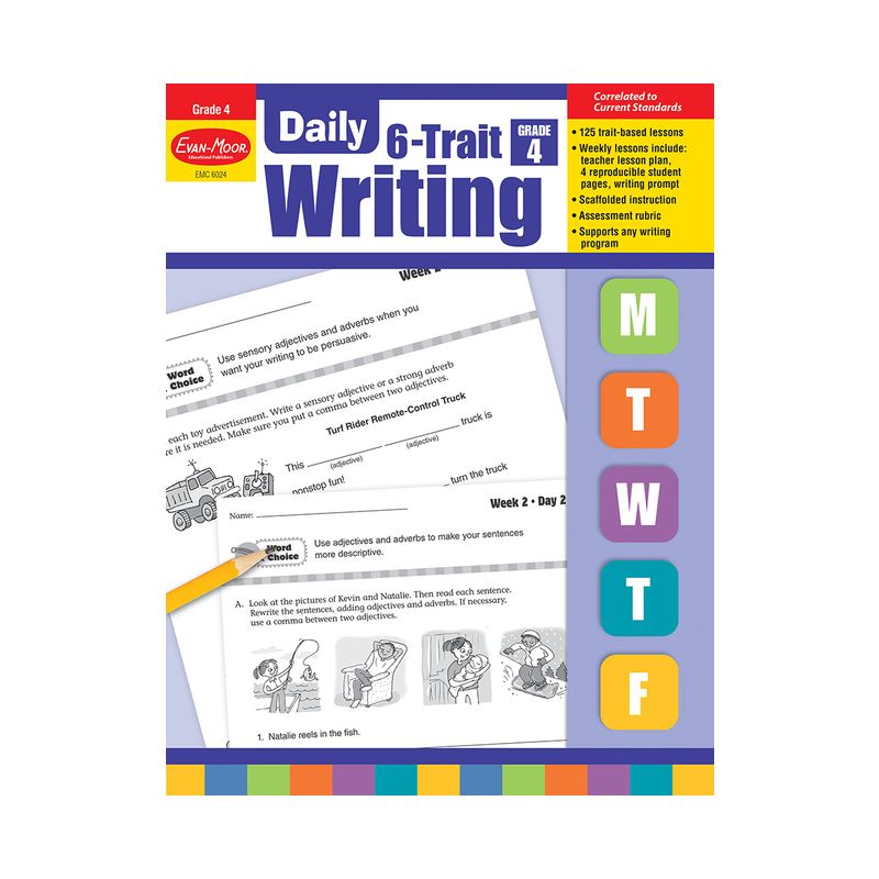 Daily 6-Trait Writing, Grade 4 Teacher Edition - by  Evan-Moor Educational Publishers (Paperback), 1 of 2
