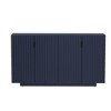 DOMETOUR 4 Wavy Doors Storage Sideboard with Adjustable Shelves and Retro Copper Handles for Dining Room and Living Room - 3 of 4