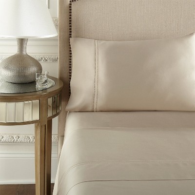 Yalda Tan Queen Egyptian Cotton Sateen Sheet Set