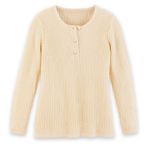 Collections Etc Henley Shaker Knit Sweater - 1 of 4