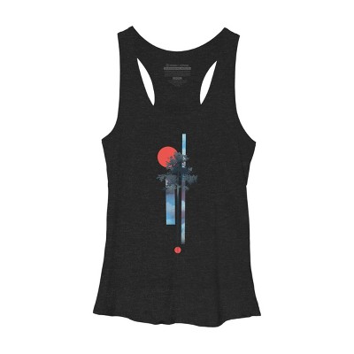 Women's Design By Humans Abstract Nature By airiestudio Racerback Tank Top