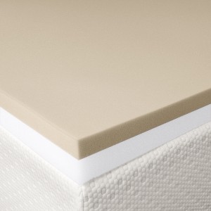 BrylaneHome 3" Gel Memory Foam Revitalizer Topper With Skirted Cover - 1 of 4