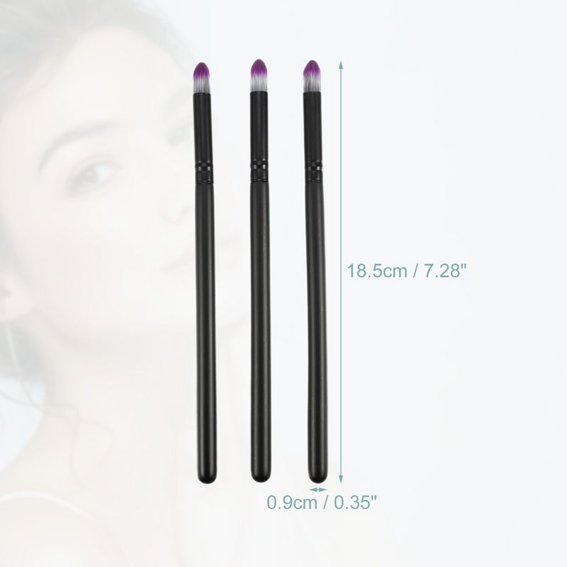 Unique Bargains Face Concealer Makeup Brushes and Sets Black 3 Pcs, 5 of 7