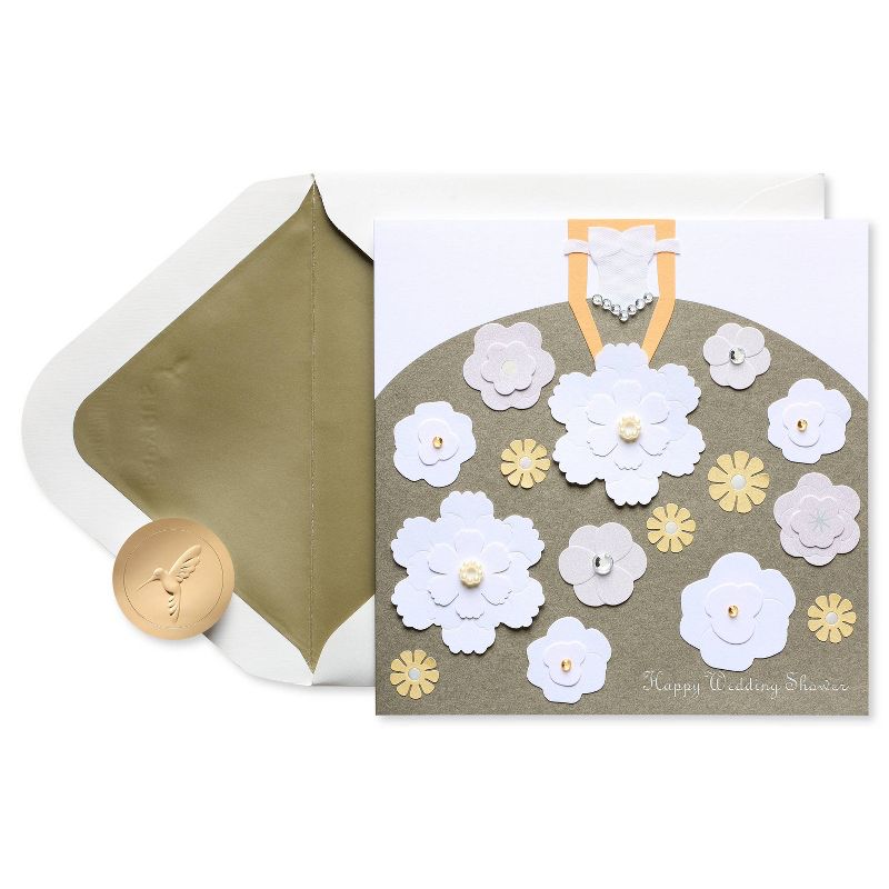 Wedding Shower Card Skirt with Flowers - PAPYRUS, 5 of 7