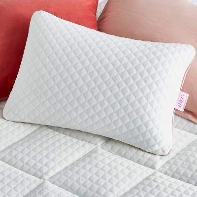 Standard Plush Adjustable Gel Memory Foam Bed Pillow with Antimicrobial Cover - nüe by Novaform