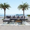 8-Piece Patio Sectional Sofa Set with Tempered Glass Coffee Table and Wooden Coffee Table 4A - ModernLuxe - 2 of 4