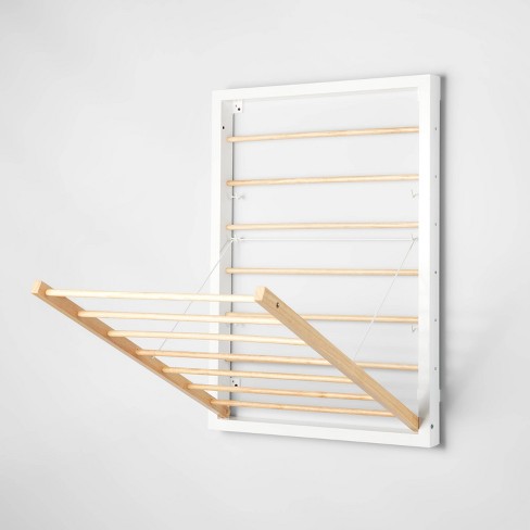 Compact 20-Shelf Wall Drying Rack