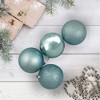 Northlight Shatterproof 4-Finish Christmas Ball Ornaments 3.25" (80mm) - Mermaid Blue - 32ct - 2 of 4