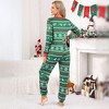 Family Matching Christmas Pajamas Front Zipper One Piece Pajamas wiht Pocket Holiday Pajamas Fleece-Lined Sleepwear Matching Jammies - 2 of 4